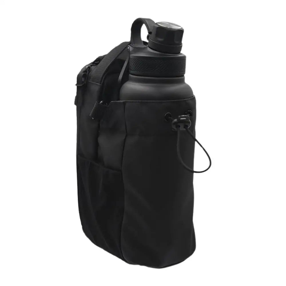 Magnetic Gym Sling Bag Water Bottle & Phone Holder Waterproof Crossbody Bag for Outdoor Sports Travel Fitness Accessories