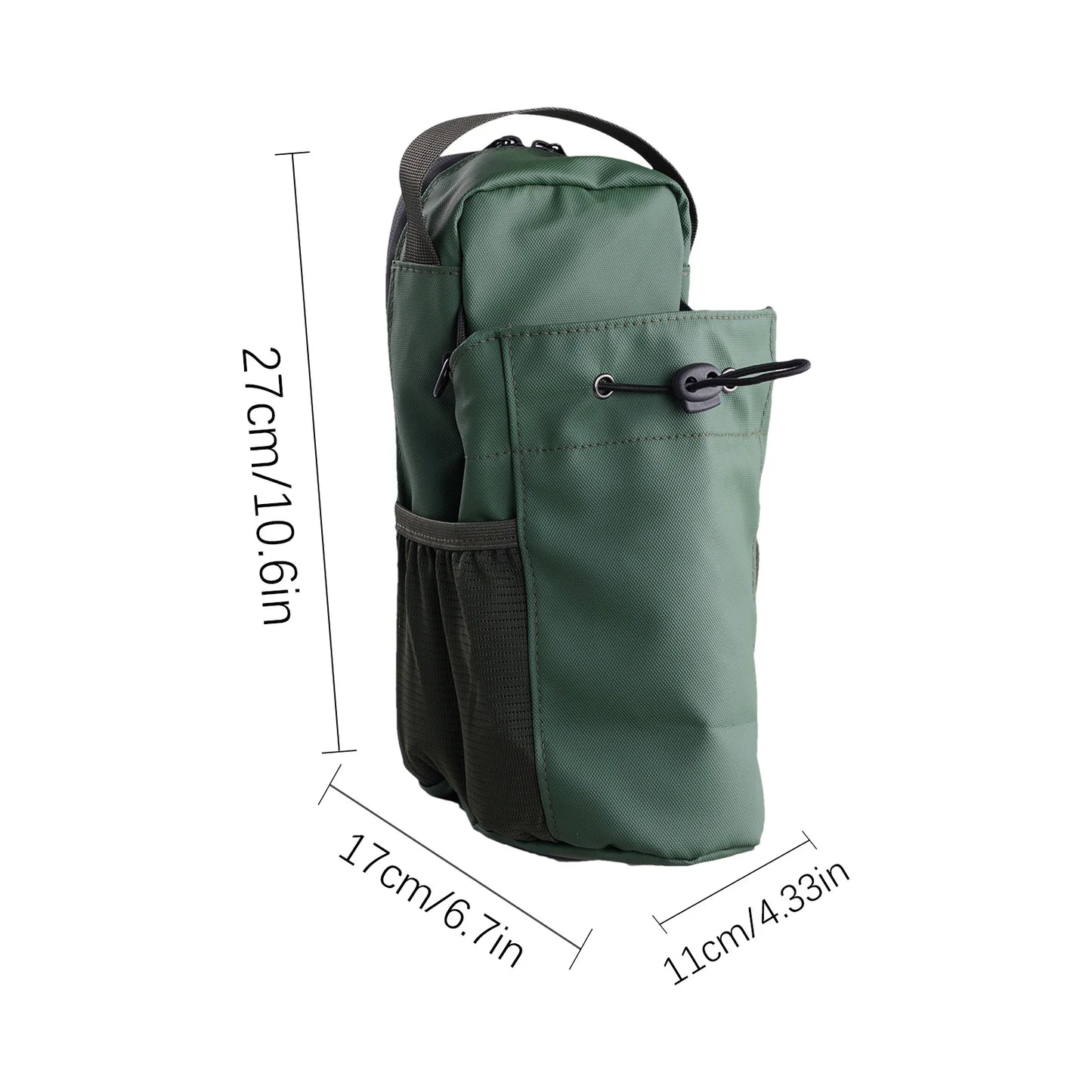 Magnetic Gym Sling Bag Water Bottle & Phone Holder Waterproof Crossbody Bag for Outdoor Sports Travel Fitness Accessories